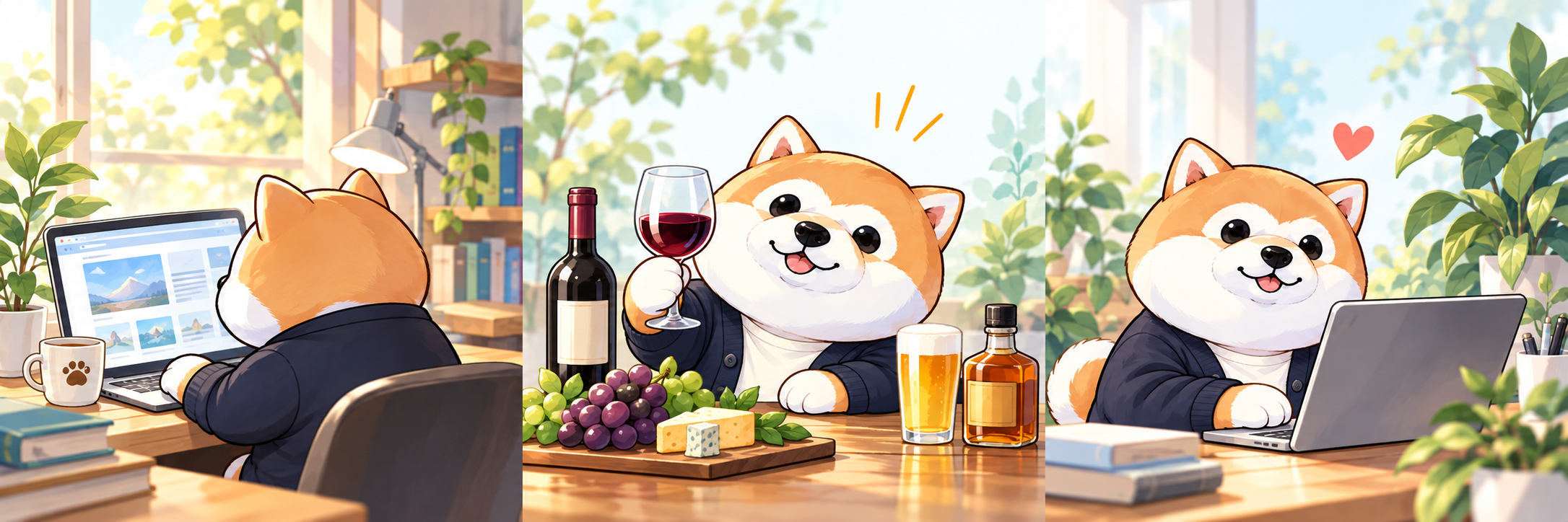 Web制作をする柴犬研究員